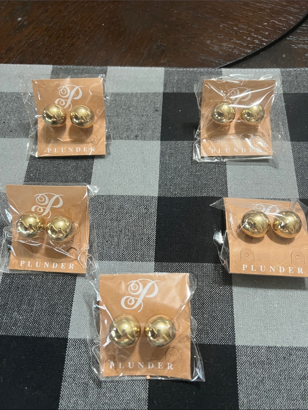 New Plunder Buyer  Seller Bundle Gold Ball Hair Studs - Shiny Gold